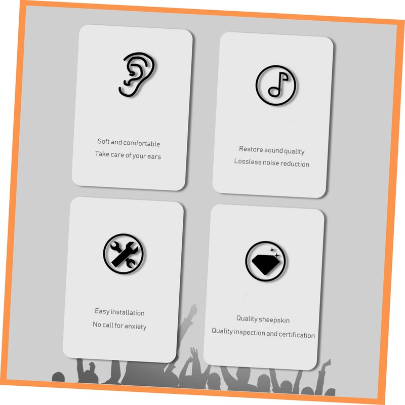 ORFOFE 2pcs Earphone Sponge Sleeves Soft Flannelette Headphone Compatible Khx-hscp