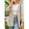 Cakulo Womens Crochet Fringe Cardigan Sweaters Oversized Lightweight Fall Open