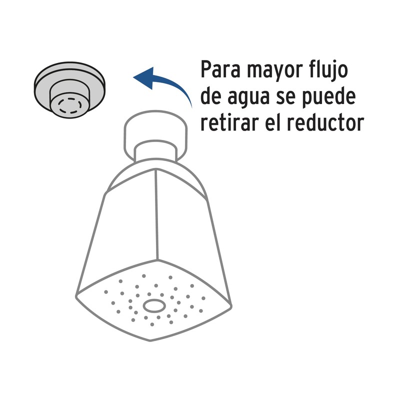 Foset Aqua R-501, Regadera cuadrada, cabeza 2", Aqua