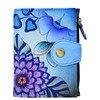 Anna by Anuschka Ladies Genuine Leather Purse Hand-Painted Original Artwork,