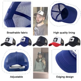 Joligiao Unisex Baseball Cap Mesh Sport Hat Quick Dry Polo Style Washed Dad Hats Adjustable Size Cotton Baseball Cap Foldable Outdoor Snapback Caps,Navy