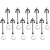 Tiardey 10pcs Double Head Lamp Model Railway Train/Road Lamp Post