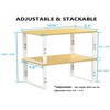 Wobmmi Kitchen Cabinet Organization Shelf，Set of 2 Height Adjustable Storage