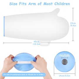 AOOWU Child Waterproof Cast Cover Arm, Cast Cover Arm Waterproof for Shower, Plaster Cast Waterproof Cover Arm, Plaster Hand Sleeve Dressing Protector, Reusable Cast Protectors for Wrist, Elbow, Wound