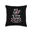 With God all Things are Possible Verse Throw Pillow