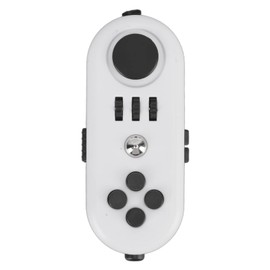 LiebeWH Fidget Toy Fidget Retro Controller Game Pad con 13 Juguetes EDC Relax Finger Toy para Aliviar el Estrés (5 Blanco y Negro)