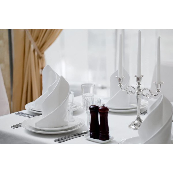 96 pieces Milliken White Dinner Napkins for Banquets & Restaurants,