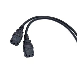 YCYUYUFUNS IEC y Cable IEC320 C14 to 2 x C13 Y Splitter Cable C14 to Female for Computer, TV, PC, Monitor