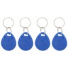 100 Pcs Blue Keychains RFID Proximity Card Key for Access
