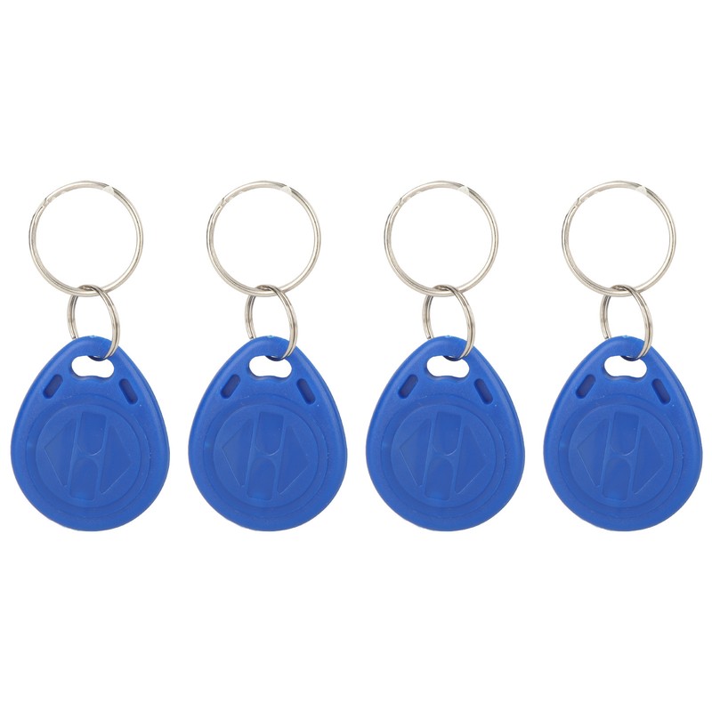 100 Pcs Blue Keychains RFID Proximity Card Key for Access