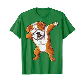 Dabbing English Bulldog T shirt Boys Dab Dance Puppy Lover T-Shirt