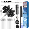 24 Feet Dryer Vent Cleaning Kit - Chrome Button Locking