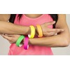 NEON NATION 4 Pack 1980s Style Costume Bracelets 1" Bangles