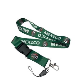 Mexico Soccer Team Lanyard - El Tricolor - Keychain Badge Holder - Lanyard for Keys - Easy Detachable Buckle - Unisex