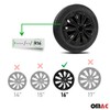 OMAC - ABS Black Hub Caps 16 Inch Set of