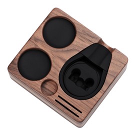 Normcore Compact Tamping Station, Espresso Tamper Station Base, Genuine American Walnut Tamper Holder, Portafilter Holder For 51mm 54mm Coffee Tamper, Distributor, Puck Screen, WDT and Portafilter