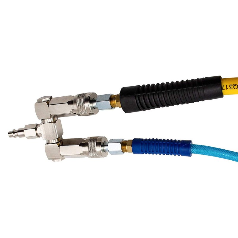 FIXSMITH Air Hose Connector- 2 Way Air Hose Splitter,1/4 In