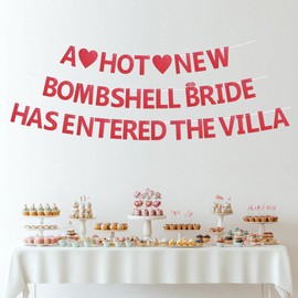 Pre-Strung Love island decorations,A Hot New Bombshell Bride Has Entered The Villa Banner,for Bachelorette Party Banner, Island Bachelorette Party Decoration, Bride Party, Bridal Shower