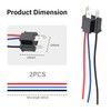 Stacool 2PCS H4 Headlight Connector with 3-Way Headlight Wiring Harness,Female