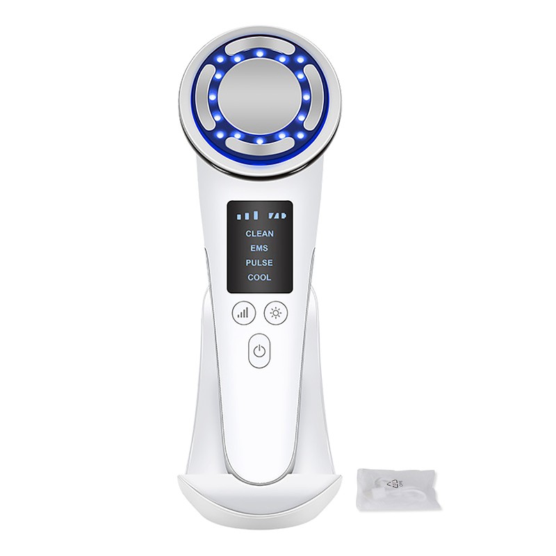 Microcurrent Skin Beauty Machine Colorful Lighting Temperature Control Face Tightening