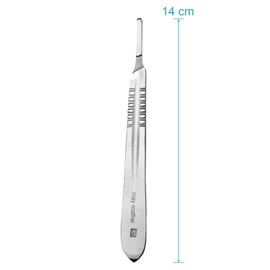 May - Skalpellhalter Figur Nr 4 - Skalpellgriff - Klingenhalter für Einmal-Sklapellklingen - Edelstahl