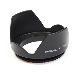 CELLONIC® Ø 72mm Lens Hood Compatible for Ø 72mm Plastic Screw-in Flower/Tulip/Petal Sun Shade Protector Cover