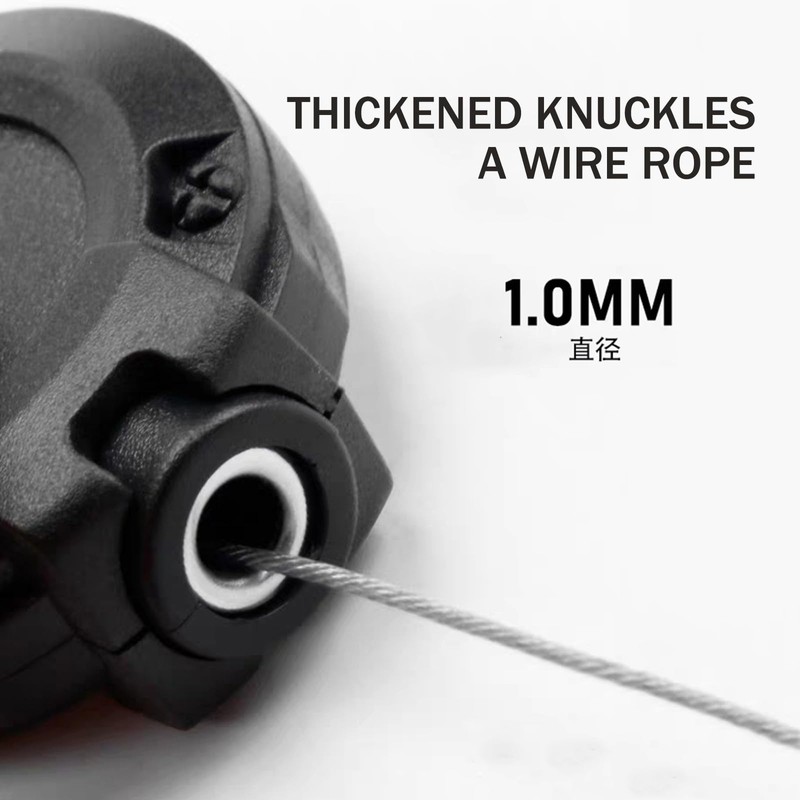 CRAZY SHARK Retractable Keychain, 2 Pack Heavy Duty Retractable Keyring