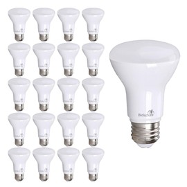 Bioluz LED 20 Pack BR20 LED Bulb 3000K Soft White 6W = 50 Watt Replacement 90 CRI 540 Lumen Indoor/Outdoor UL Listed CEC Title 20 Compliant (Pack of 20)