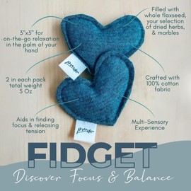 Parker Mountain Comfort Wraps | Weighted Fidget Stress Reliever | Stress Relief Fidget for Self Care | Versatile Collection of All-Natural Remedies & Wellness Products (Red |Heart| Unscented)