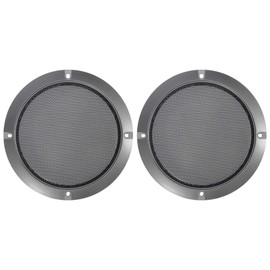 X AUTOHAUX 2pcs 5" Titanium Tone Car Audio Speaker Cover Mesh Grill