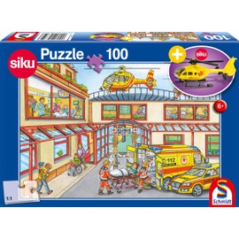 Schmidt Spiele 56352 Siku Rescue Helicopter, Children's Puzzle, 100 Pieces, Helicopter, Colourful