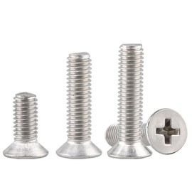 50Pcs #4-40 x 7/8 Flat Head Machine Screws, Phillips Cross Screw, Phillips Drive，304 Stainless Steel, Fasteners Bolts，Countersunk Machine Screws