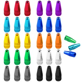 30 Ten Colour Valves, French Valve Caps, Tyre Valve Covers, Bicycle Valves, Valve Core Covers, Stem Caps, Mountain Bike Accessories, Suitable for Bicycles and Road Bikes