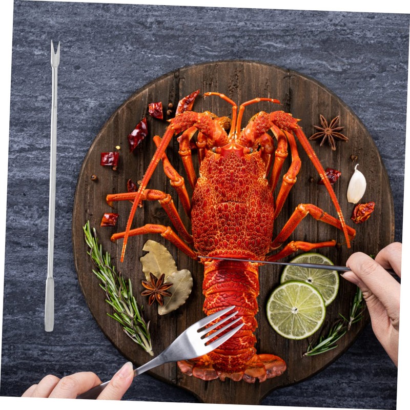 SHOWERORO 15pc Stainless Steel Seafood Tool Set Lobster Forks Crab