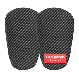 JDP Mini Parastinchi, parastinchi extra piccoli calcio uomini, gambali antiscivolo bambini calcio, shin guards 12x8 cm, carbonio