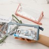 CIZITBE 6 Pcs Clear Pencil Bag with Zipper, Transparent Pen