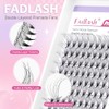 Doppelschichtige Volumen Wimpern 12mm 10D 0.07mm D Curl Vorgef√§cherte Extensions