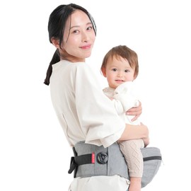 (Keratta) Dial Hip Seat® Baby Strap Dial for Secure Fit No Pain, Back Easy New Base for Dad and Dad Going Out (Gray)