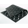 HomeRoots 22" X 36" Black Rubber Outdoor Door Mat