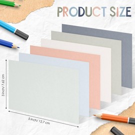 Fainne 300 Pcs Blank Index Cards 180 Gsm Thick Card Stock Assorted Color Neon Blank Flash Cards Colorful Study Notecards for Organizing(Pastel Colors,3 x 5 Inch)