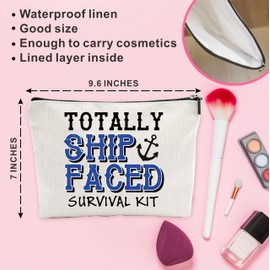 Cruise Trip Make Up Bag, Totally Ship Faced, Gifts For Cruise Lovers Cosmetic Bag, Travel Bag Gift, Women Accessories - A15