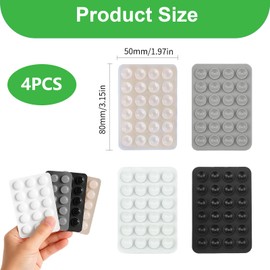 wilcractk Saugnapf Handy Halter Aus Silikon Mit Kleber Rechteckige Saugnäpfe In 4 Farben Für Handyhülle Flexibel Und Tragbar Für Badezimmer Küche Spiegel Und Unterwegs