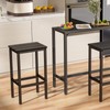 JEAREY Bar Stools Set of 2 Kitchen Square Height Stools