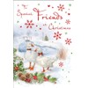 Traditional Christmas Card Friends - 9 x 6 inches -