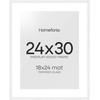 Homeforia 24x30 Poster Frame White, High End Oak 24 x