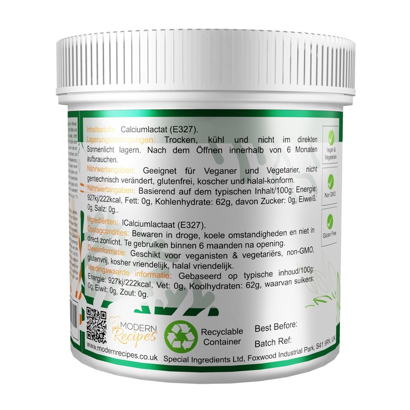 Calcium Lactate 100 g Highest Quality – Molecular Ingredient for