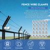 25 Pcs Aluminum Split Bolt Joint Clamp Silver Fence Wire