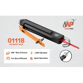 WorkPad Multifunctional Pneumatic File Air Body Saw File Air Body Saw File Zinc Alloy Pneumatic Sanding Tool with 5-Piece File Set and 5-Piece 24T, 5-Piece 32T