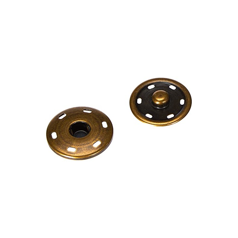 Prym Sew-On Snap Fasteners Antique Brass 30 mm, altmessing, 2