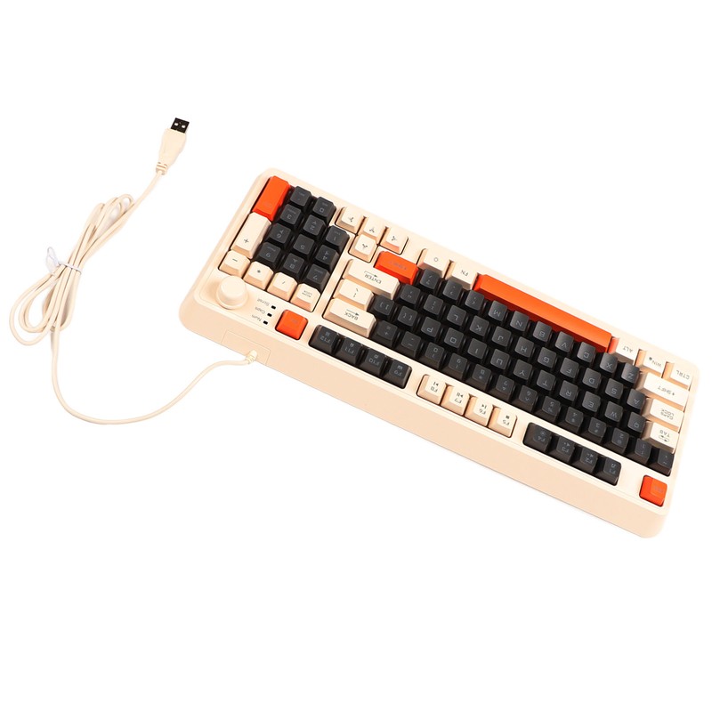 Gaming Keyboard USB 94 Keys LED Backlit Ergonomic Fodable Feet